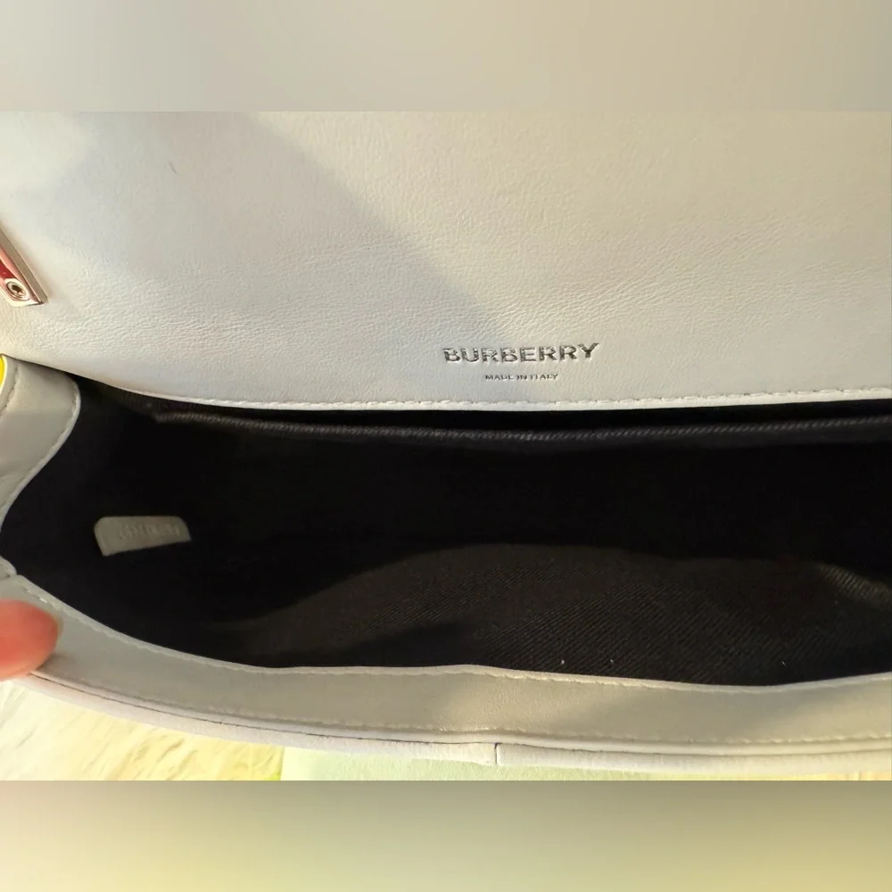 Burberry Mini Lola Crossbody Bag LIKE NEW White Gray Yellow - Picture 7 of 8